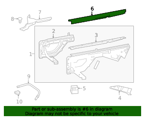 2019-2023 Mercedes-Benz Frame Side Member Reinforcement 463-524-76-00 ...
