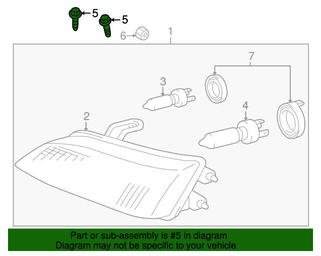 19982005 Toyota Air Filter Housing Bolt 90119A0110 Toyota Parts