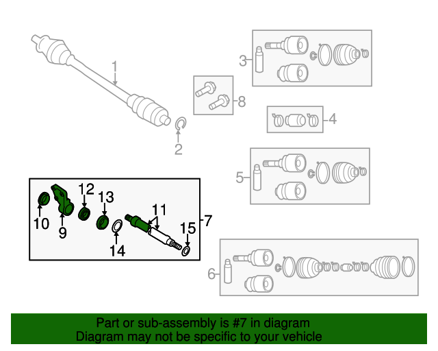 20102015 Mazda Intermediate Shaft GG6725700B