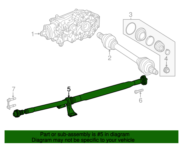 20142019 MercedesBenz Drive Shaft 176410020064 MB OEM Parts