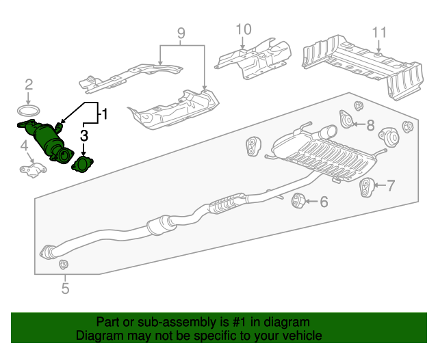 20132016 Cadillac ATS 3Way Catalytic Converter with Flanges, Bushing