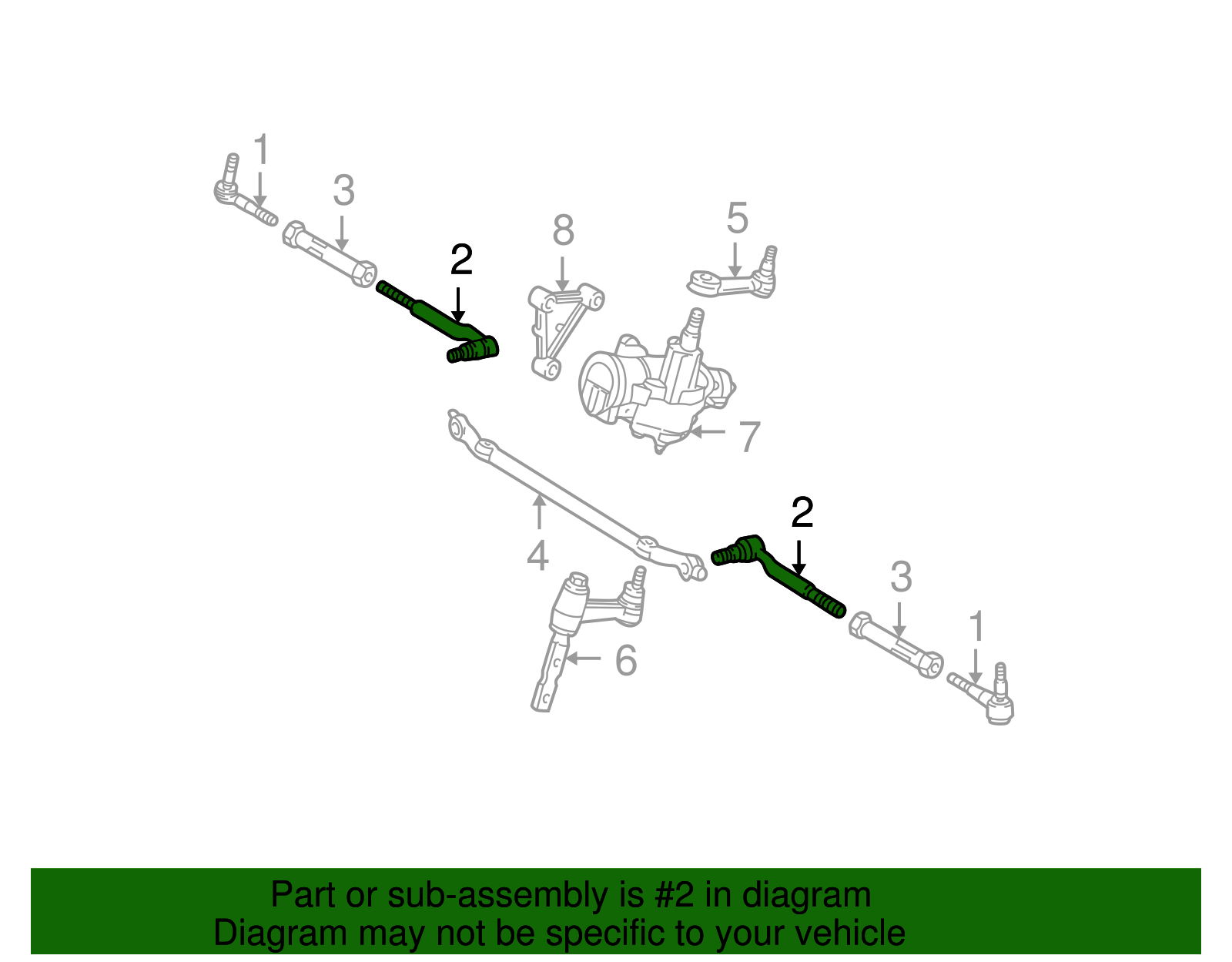 Motorcraft MES3344 Inner Tie Rod