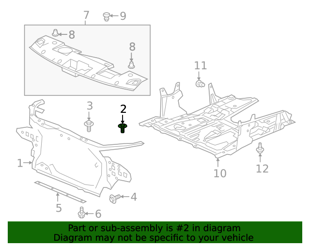 90102-TXM-A00 - Radiator Support Bolt 2019-2022 Honda Insight | Honda ...