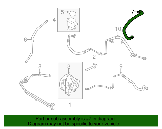 20122014 Ford Edge Power Steering Return Hose CT4Z3691C OEM Parts Online