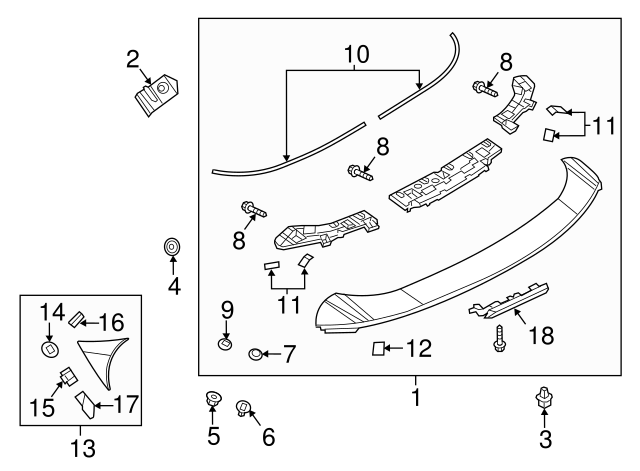OEM NEW 2015-2018 Genuine Mazda 3 Upper Molding Retainer Clip EG21-51-SJ3