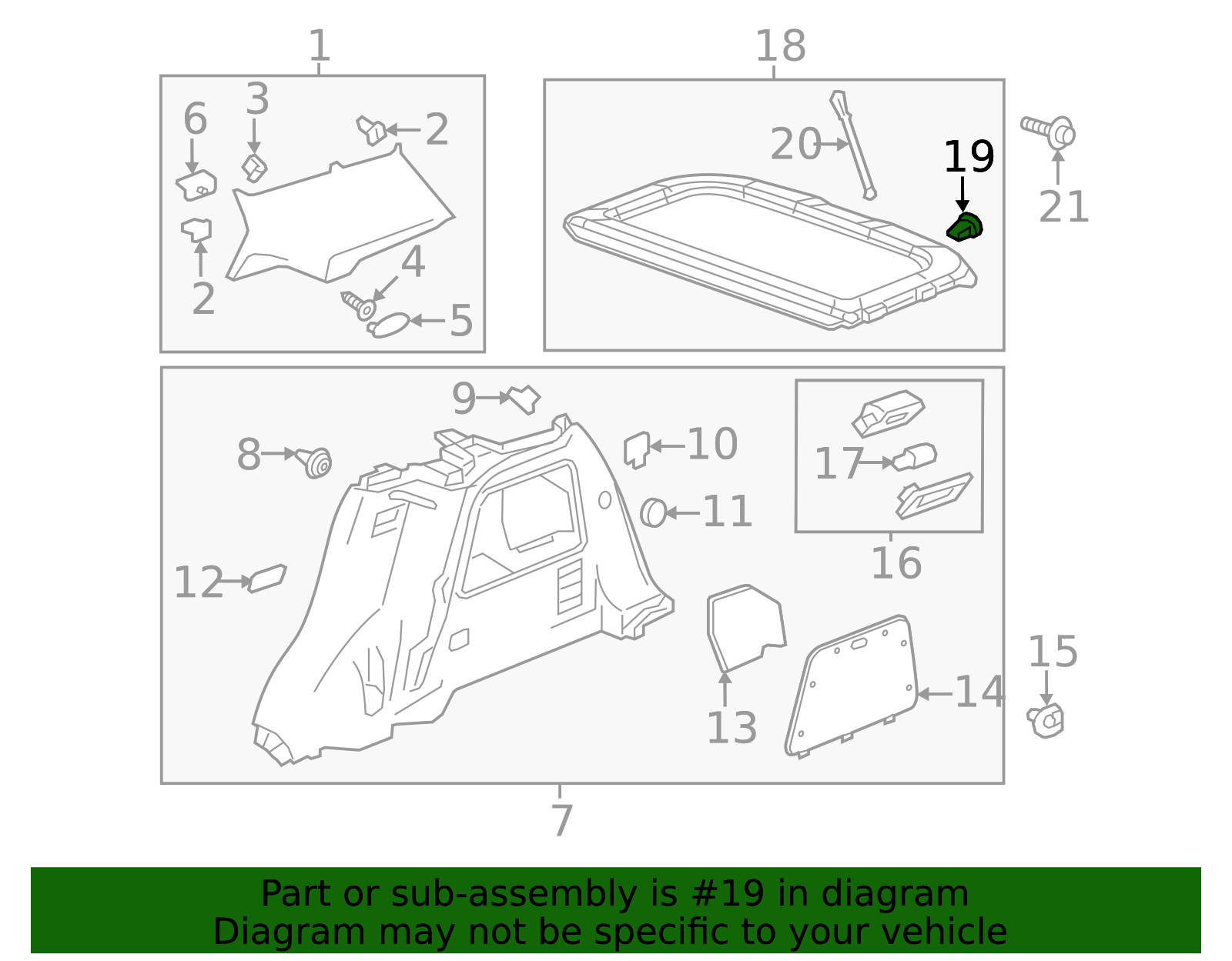 Luggage Shade Bumper - GM (95413314)