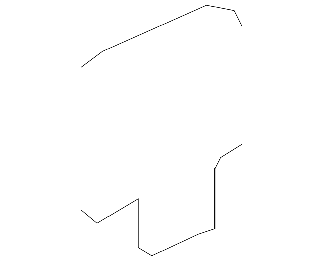 Jet Black Driver Side Quarter Inner Trim Finish Panel Opening Cover - GM (95076452)