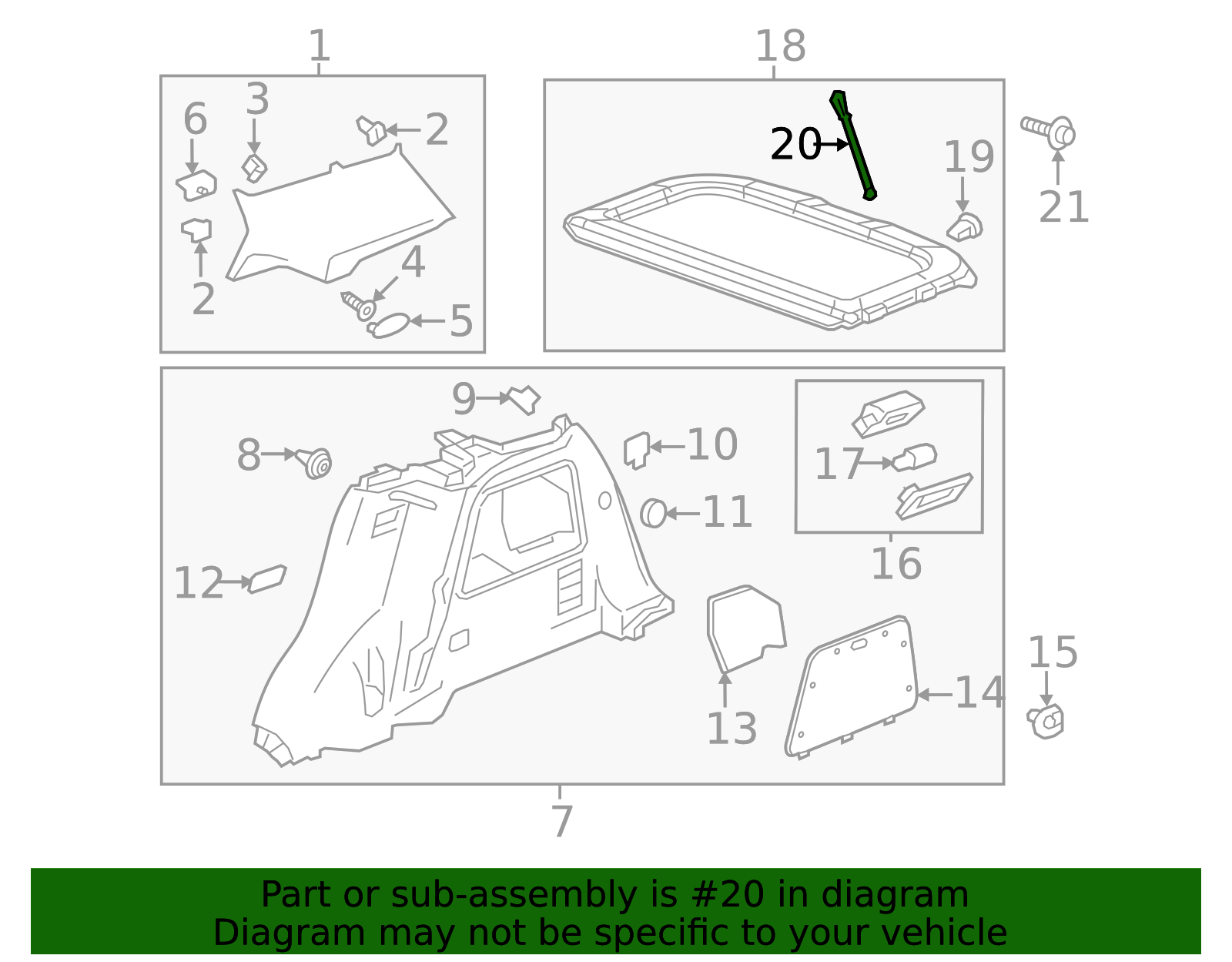 Luggage Shade Strap - GM (95914479)