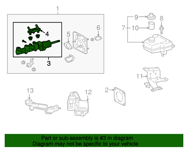 20042009 Toyota Prius Master Cylinder 4720147040 OEM Parts Online