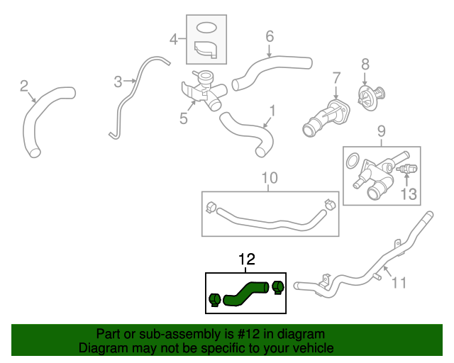 97311A7100 HVAC Heater Hose 2014 Kia Kia.Parts Store