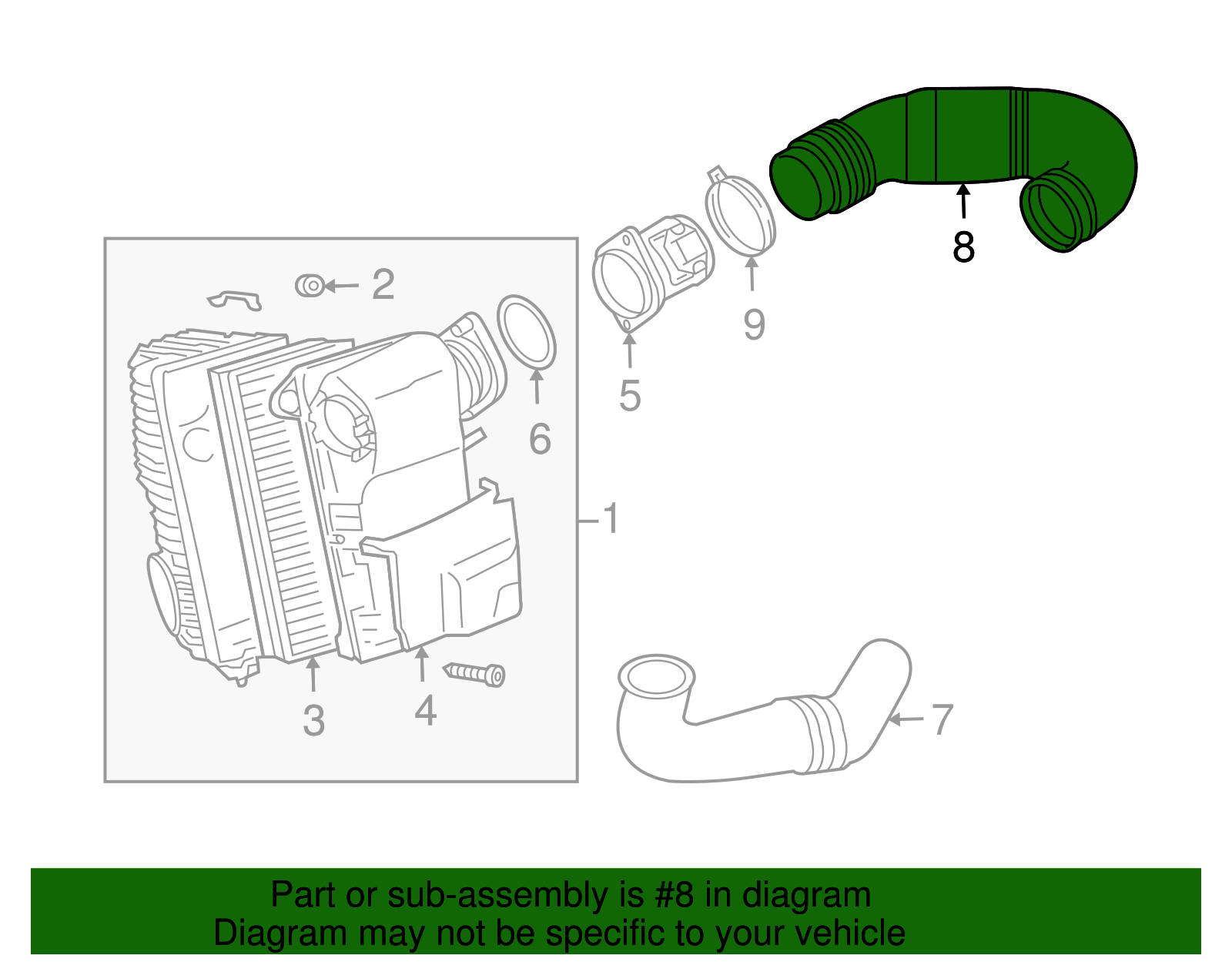 Connector Pipe - Volkswagen (7L0-129-684-A)