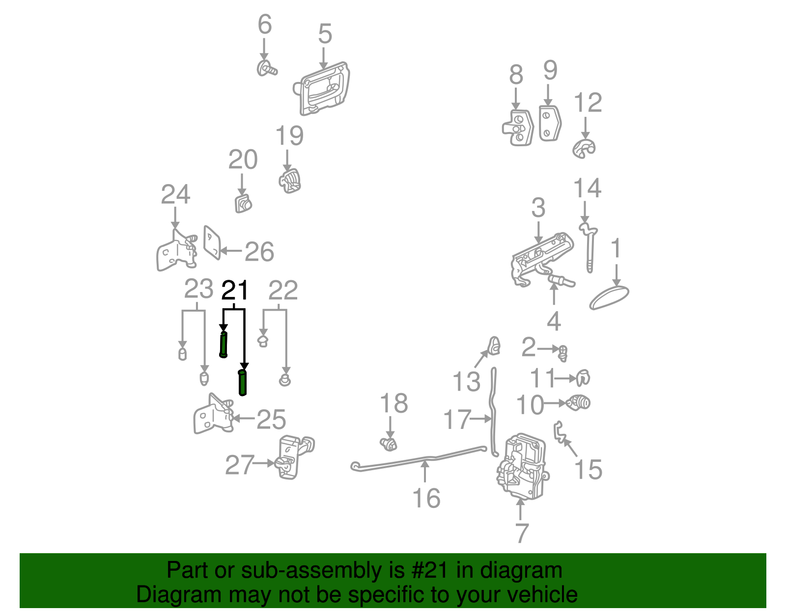 Pin, Rear S/D Hge - GM (90583950)