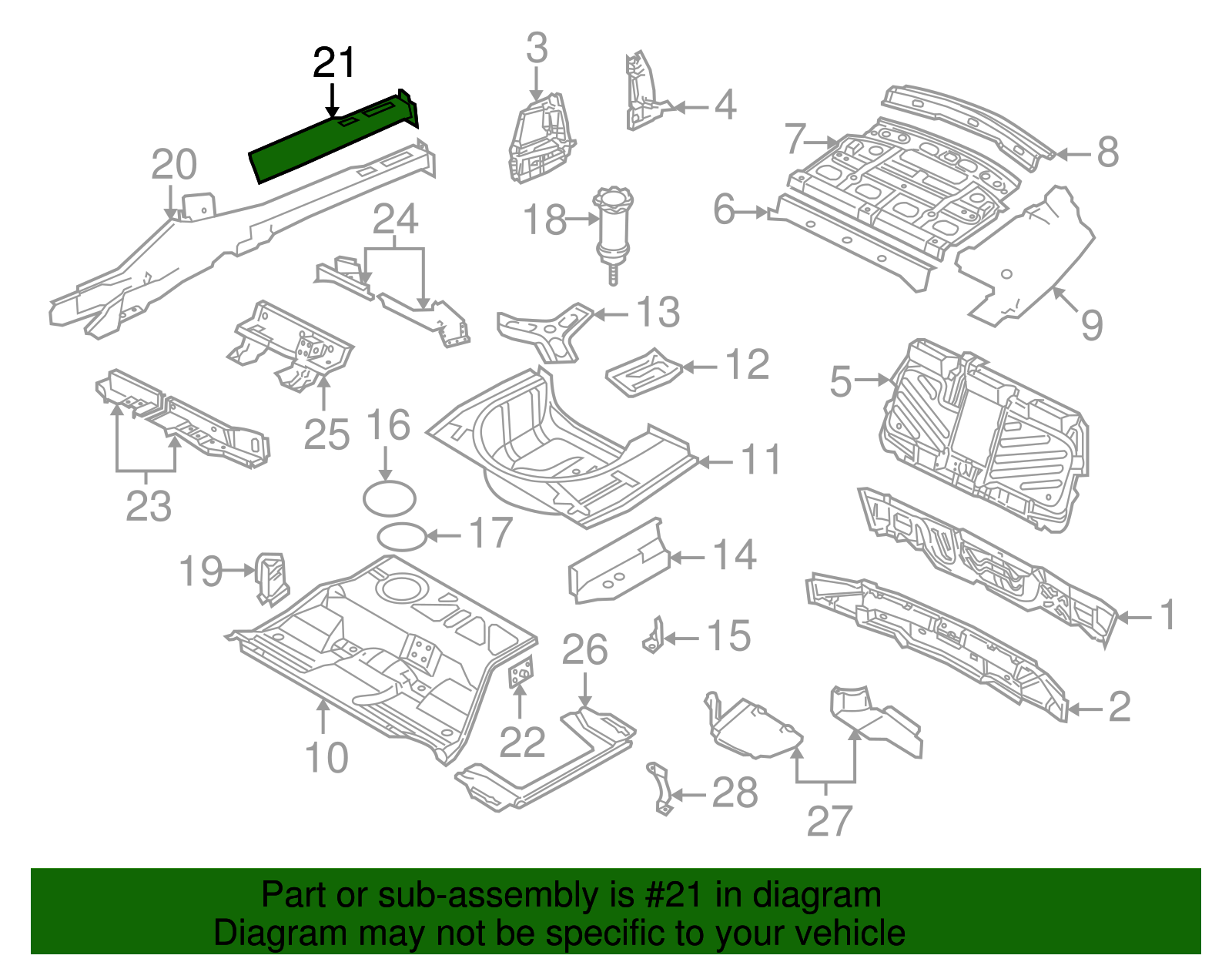 Side Member - Volkswagen (8E0-803-404-B)