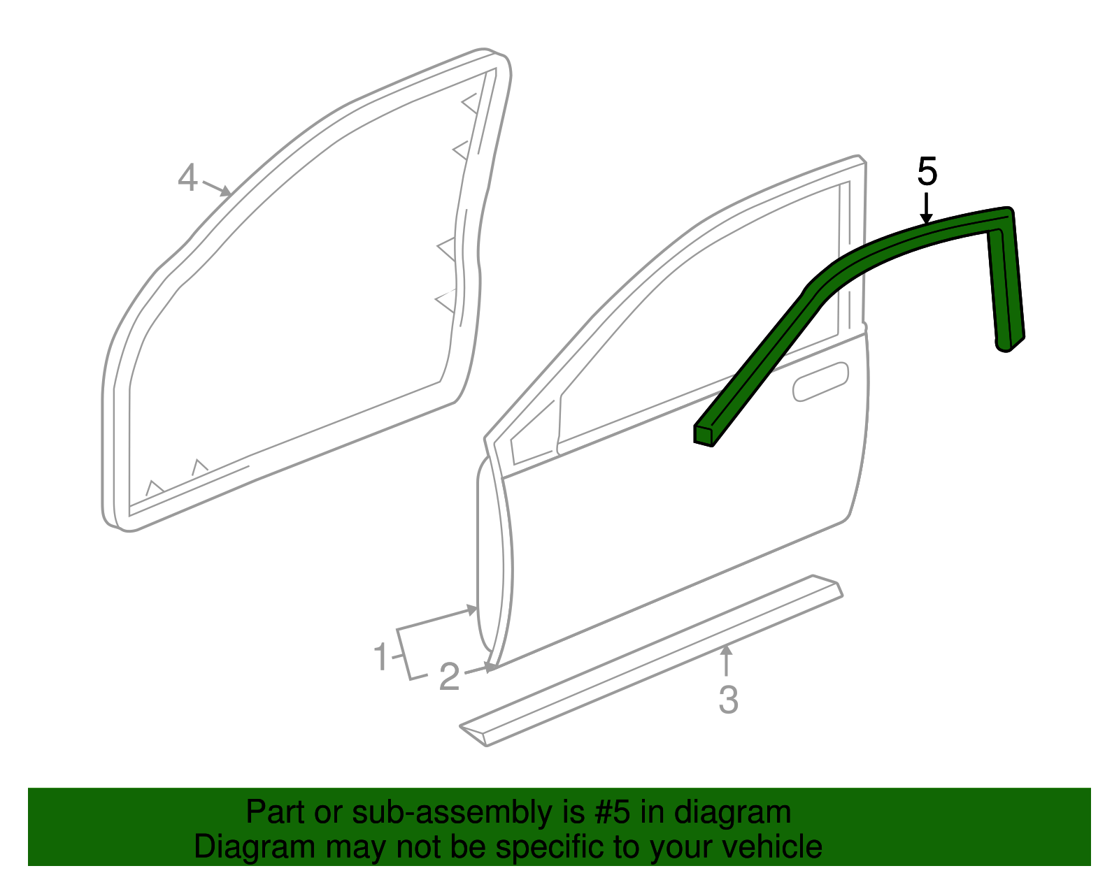 Upper Weather-Strip - Buick (25730908)