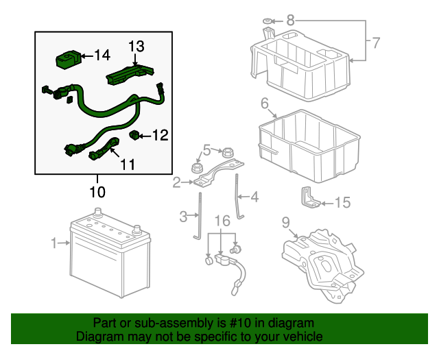 Genuine OEM Acura Positive Cable Part 32410TK4A01 Acura Parts For Less