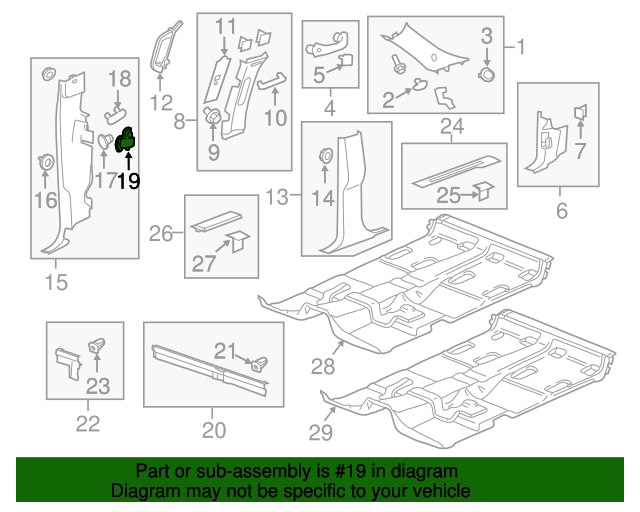 20072014 GM Seat Belt Guide 15214081