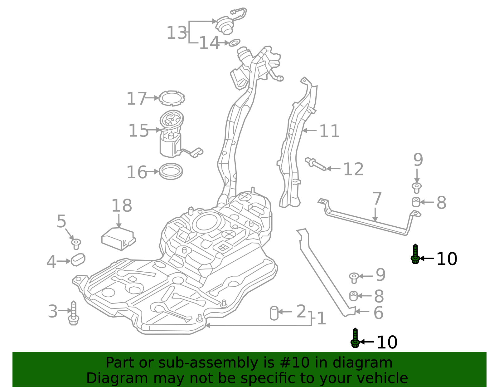 Tank Strap Mount Bolt - Volkswagen (N-911-591-01)