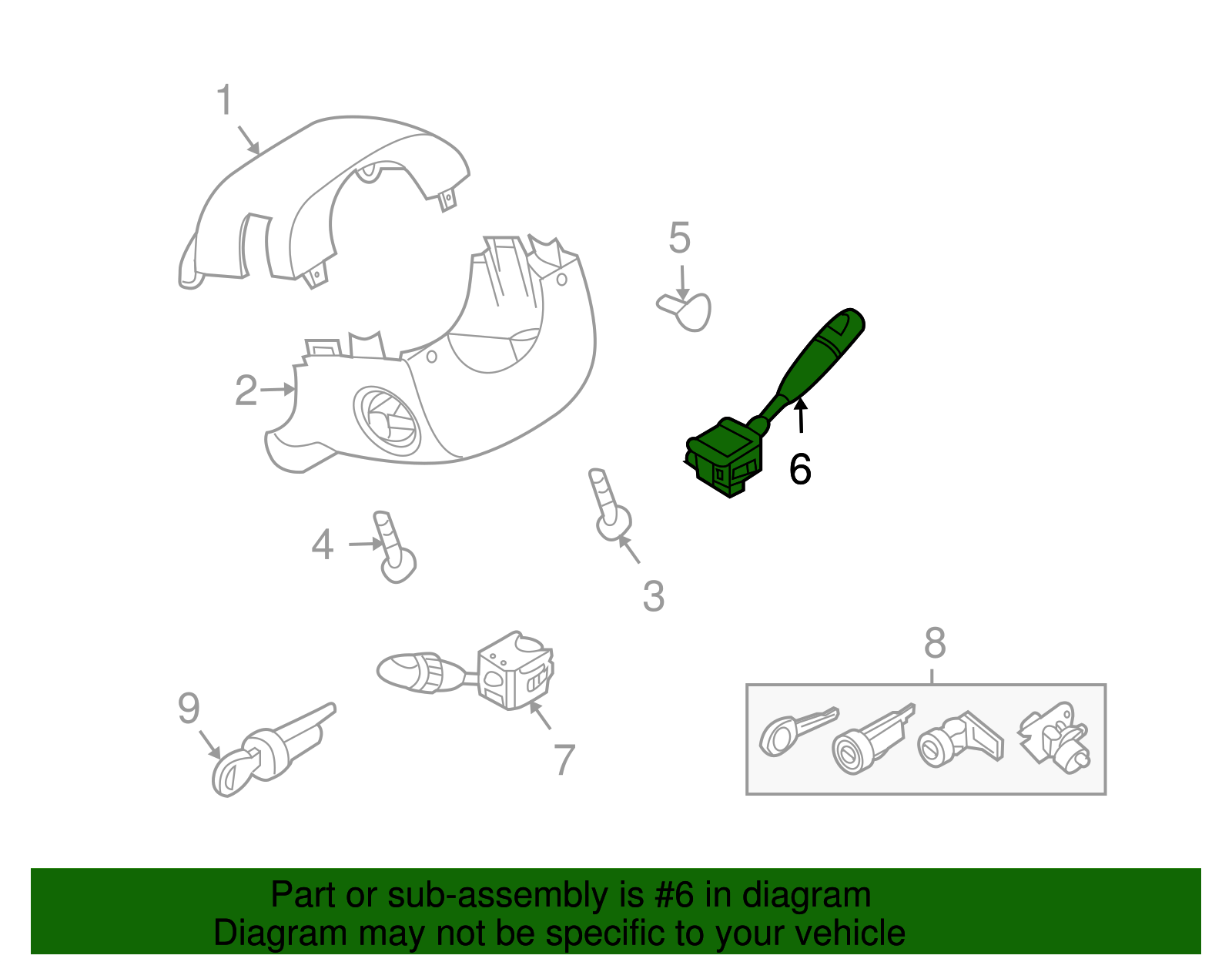 Windshield Wiper and Washer Switch - GM (96806757)