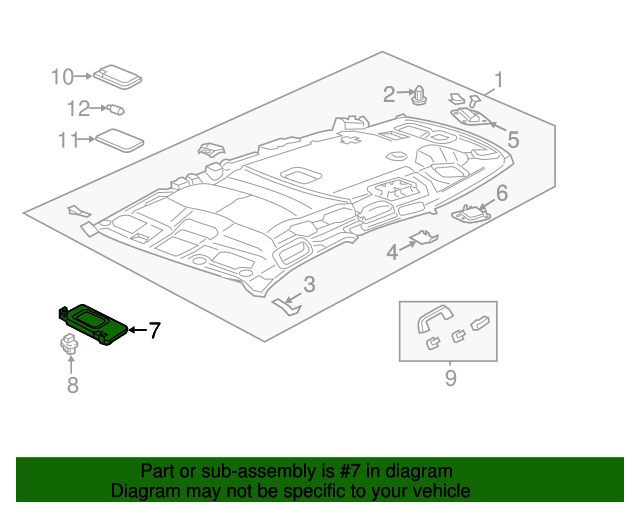 20122014 Honda CRV SunVisor Assembly, R *YR416L* (Mirror) (Max Ivory