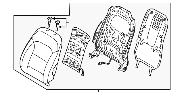 2017-2018 Hyundai Elantra Seat Back Assembly 88300-F3000-XFZ