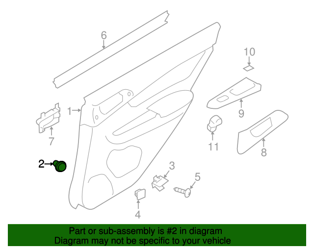 20052020 Subaru OEM NEW 0520 Subaru Ascent Forester BRZ Door Trim
