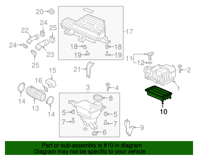 172205AAA00 20162020 Honda Engine Air Filter Element Cleaner