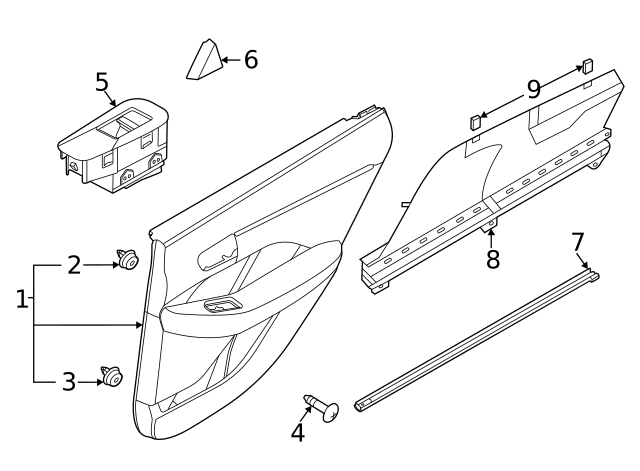 Mek-motoo Rear Door Curtain Hook For 2020-2022 Hyundai Palisade - 83917S8000CA