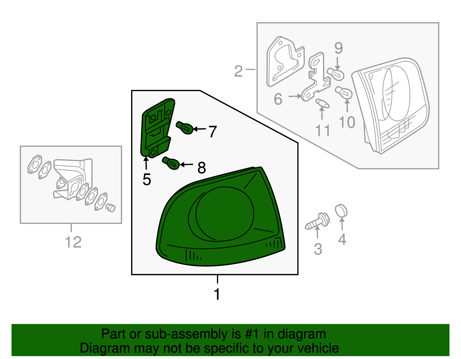Tail Lamp Assembly - Volkswagen (7L6-945-096-Q)