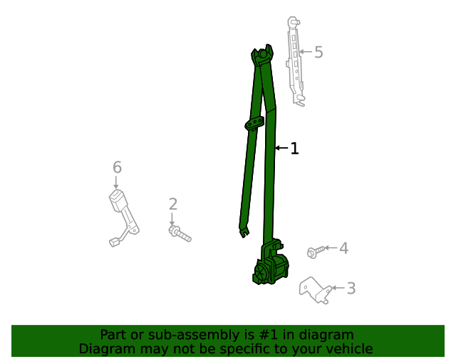 88810S9500WK Belt & Retractor 20202023 Kia Telluride Kia Auto Parts