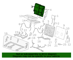 2022-2023 GM Seat Back Cover 85147667 | GMPartsDirect.com