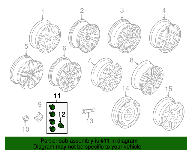 20092016 Land Rover Wheel Lock Kit LR043820 OEM Parts Online