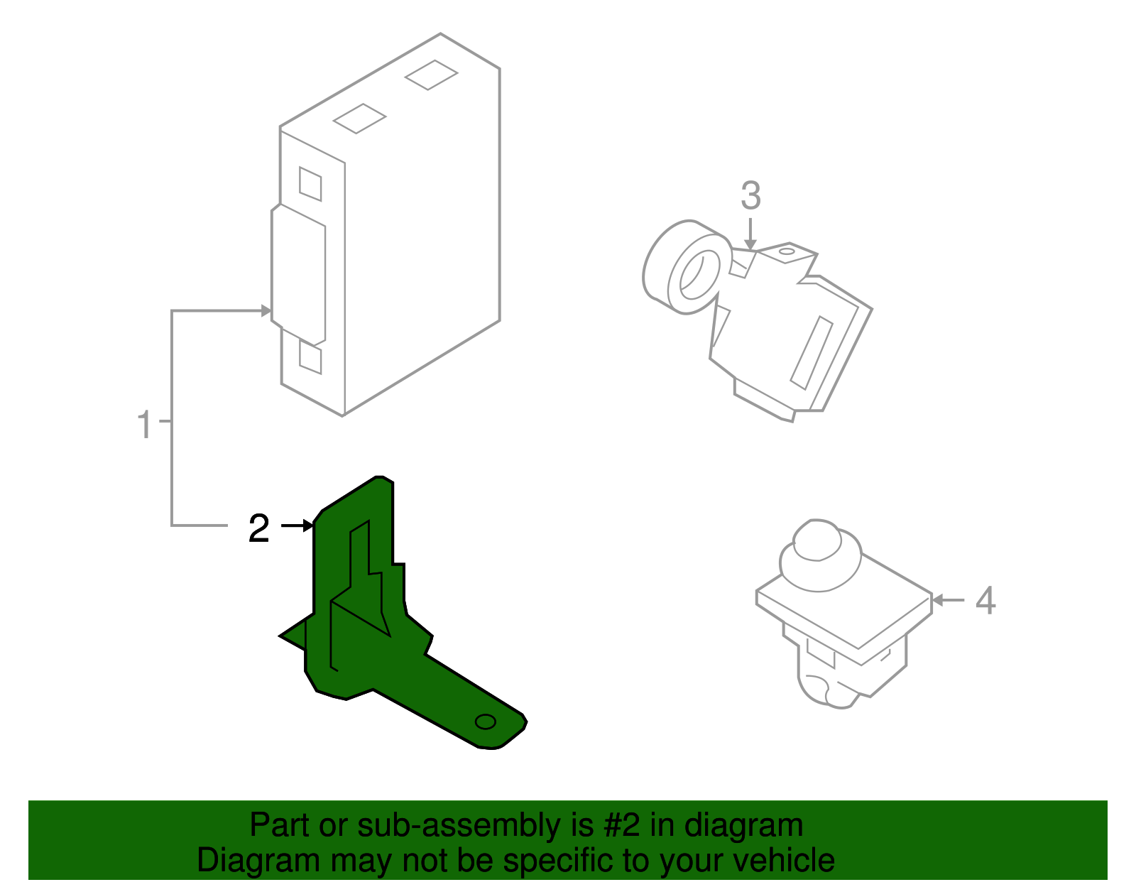 Theft Deterrent Alarm Bracket - GM (96650732)