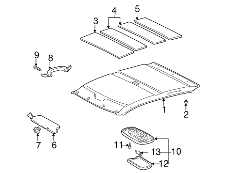 Interior Trim - Roof for 2004 Toyota Echo #1