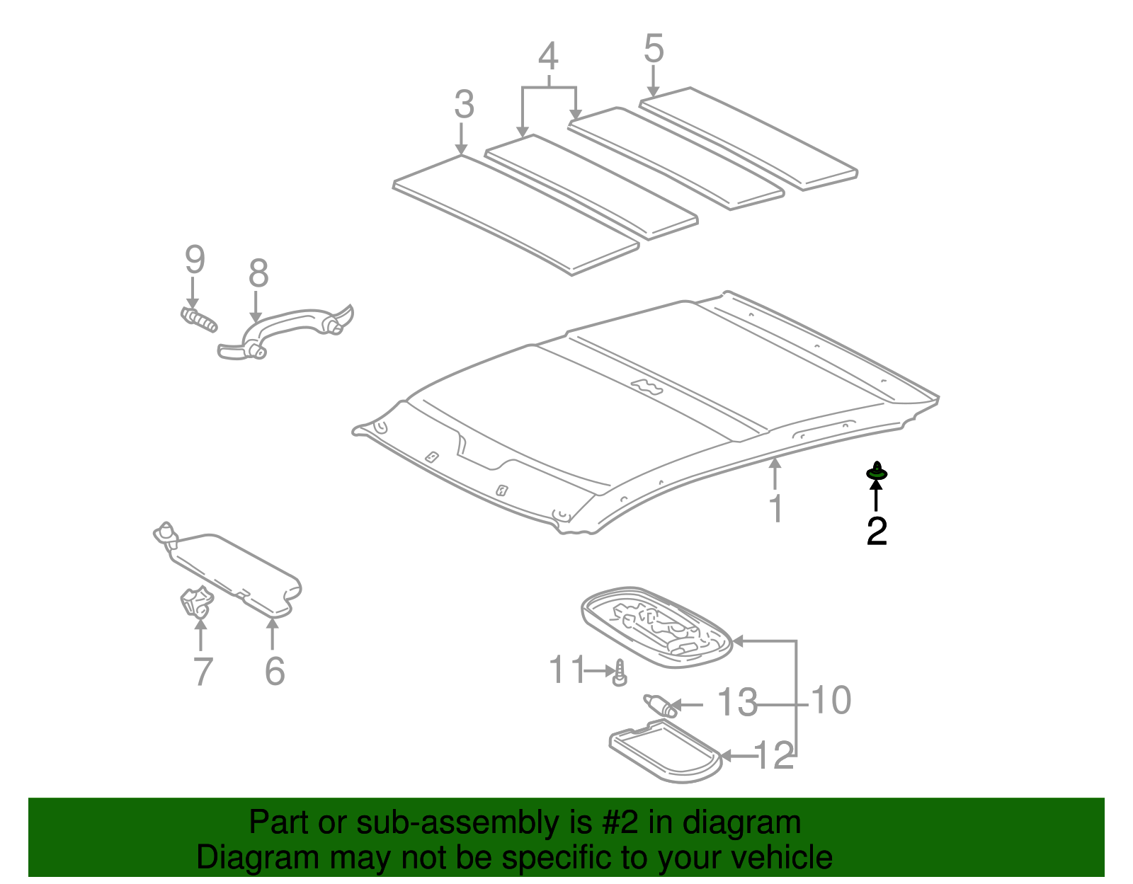 Headliner Clip - Scion (90467-08213-B0)