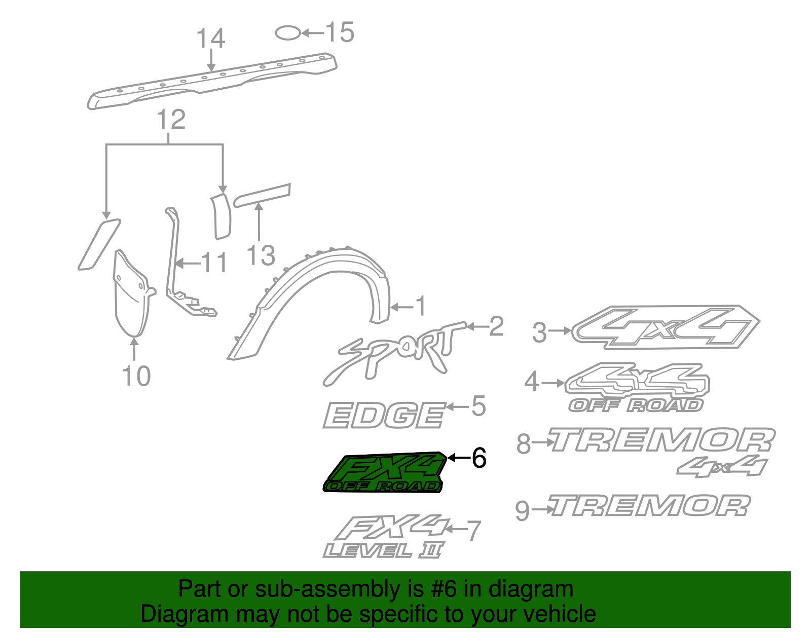 5L5Z-16720-AAA - Decal 2005-2009 Ford Ranger | Big 3 Auto Parts