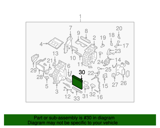 20062014 Subaru Evaporator Core 73523XA00A Subaru Parts Store