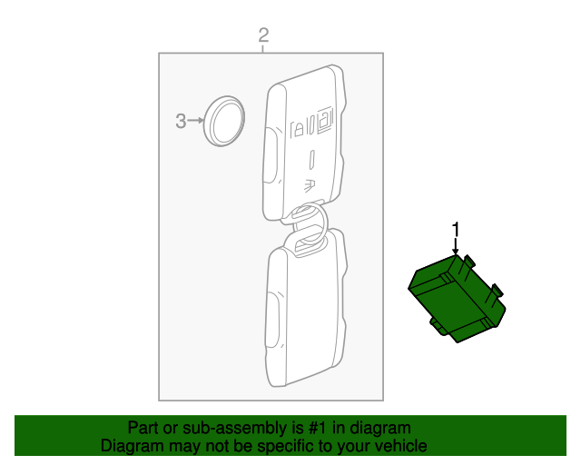 20142020 GM Remote Control Door Lock Receiver 13587439 GM