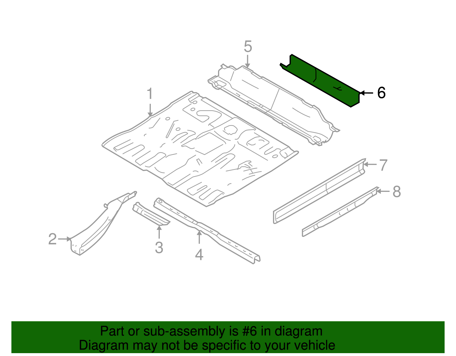 Front Cross-Member - Ford (YL8Z-78106A90-BA)