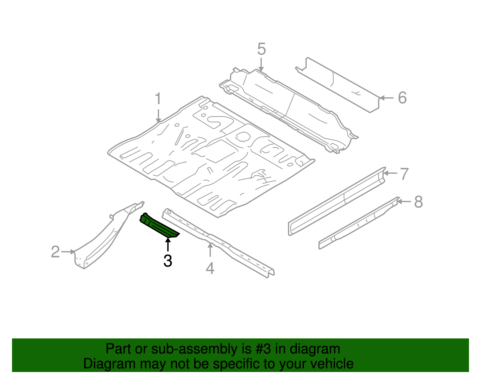 Cross-Member - Ford (YL8Z-78107A95-AA)