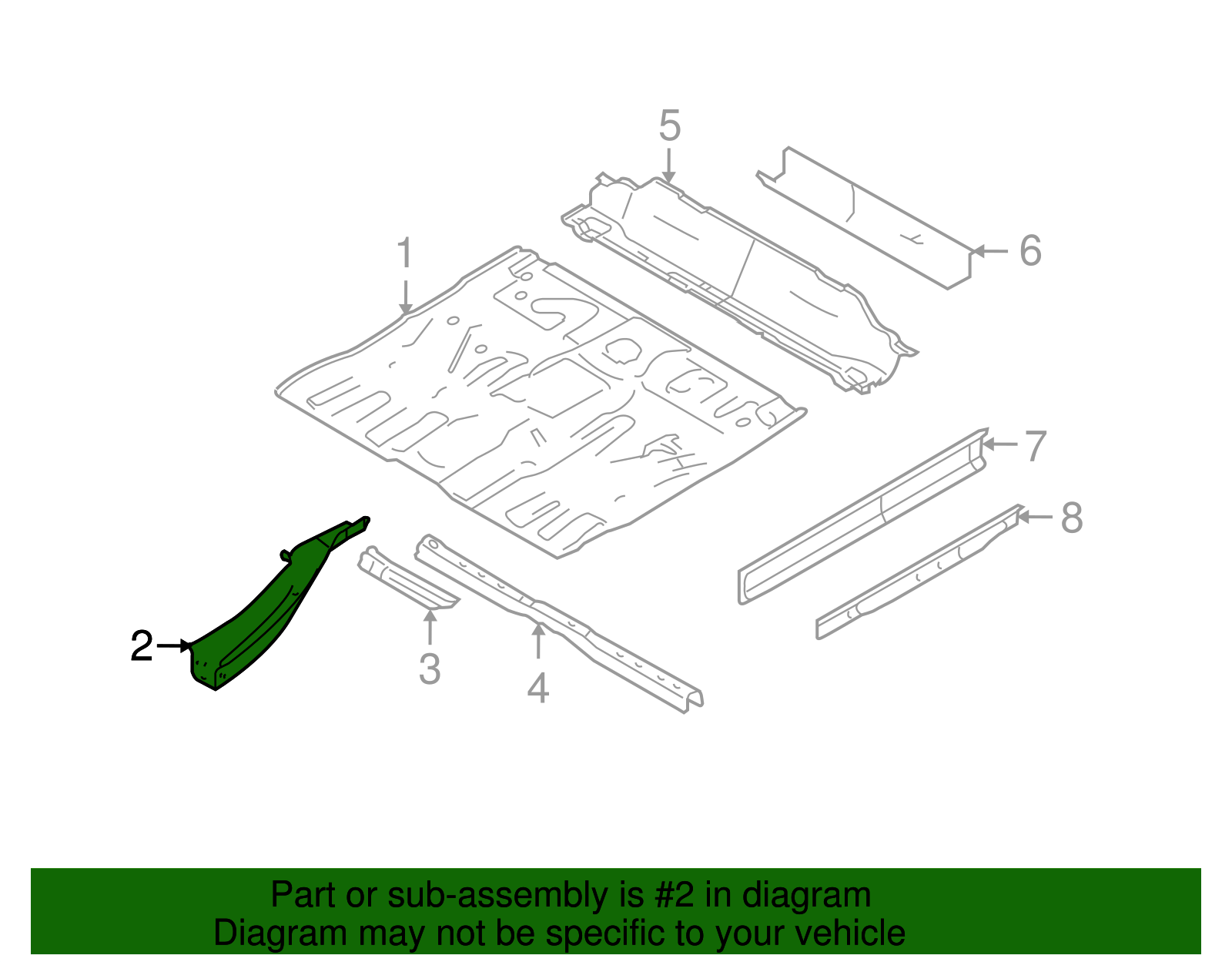 Inner Side Panel - Ford (YL8Z-7810121-AA)