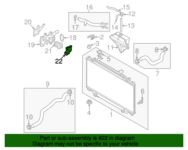 20122024 Mazda Water Outlet PEDD15172