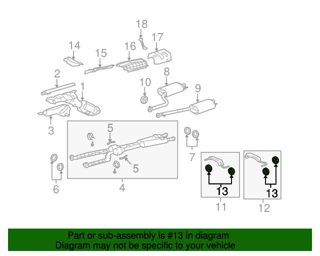 19982017 Lexus Muffler & Pipe Insulator 1756507040 Longo Lexus