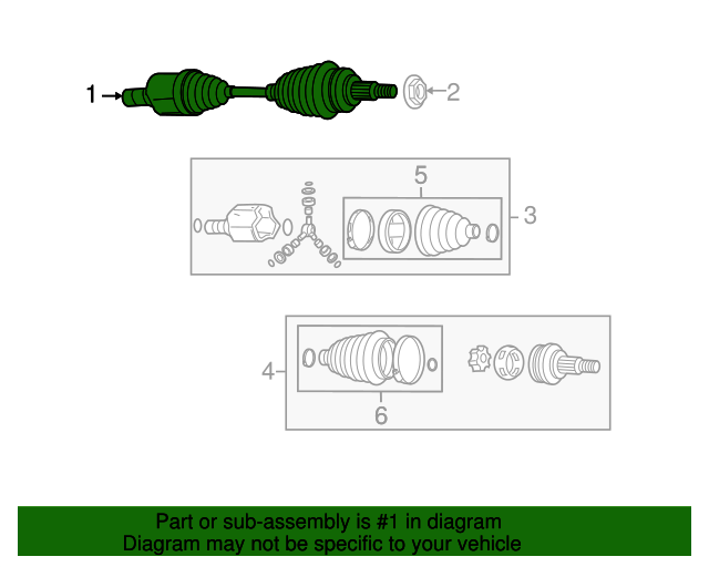 20052006 GM Axle Assembly Passenger Side (RH) 22713653
