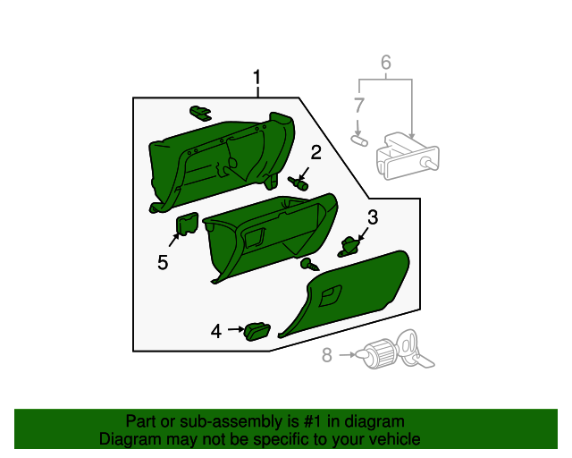 20072009 Lexus RX350 Glove Box Assembly 553030E020C0 OEM Discount