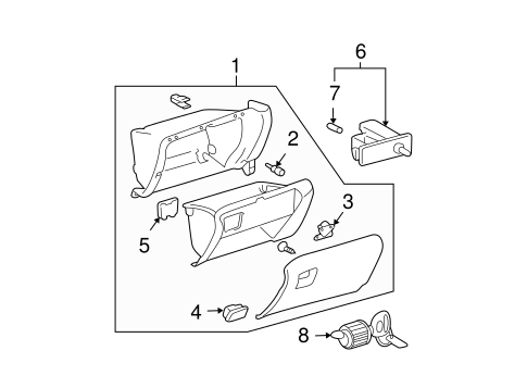 Glove Box for 2005 Lexus RX330 #0