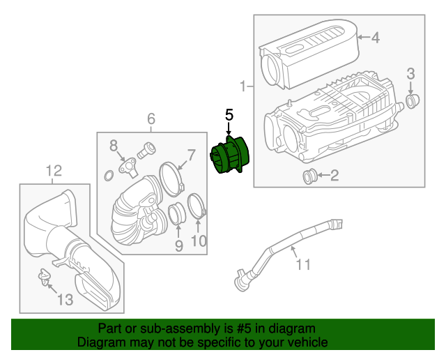 20142016 MercedesBenz E 250 Mass Air Flow Sensor 651090024880