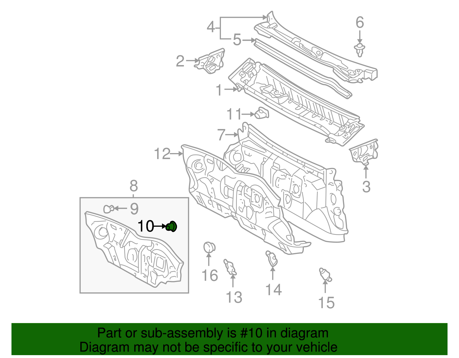 Insulator Fastener - Toyota (90467-14013)