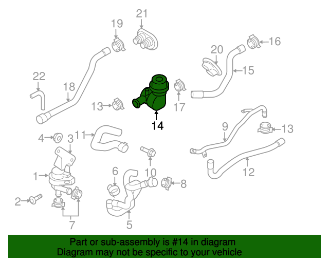 1J0819809 HVAC Heater Control Valve 20082012 Audi Audi OEM Parts