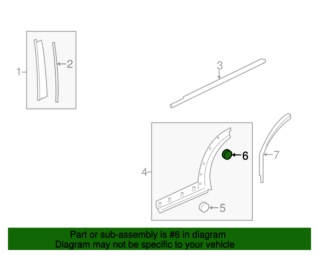 DYC500110 - Wheel Flare Clip - 2010-2016 Land Rover LR4 | Land Rover ...