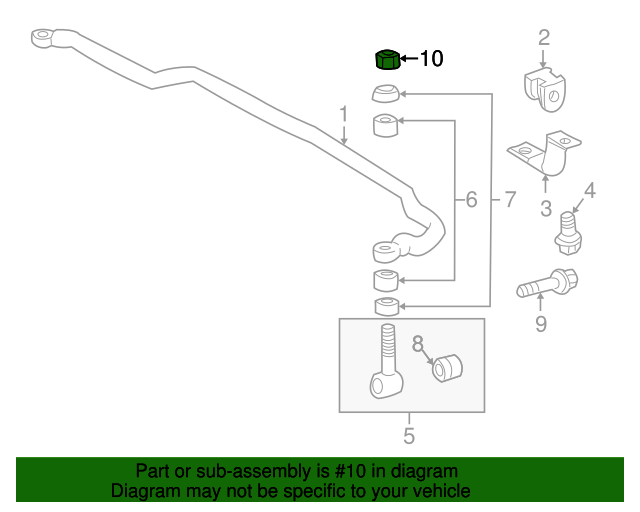 19982018 Toyota Suspension Stabilizer Bar Link Nut 9418461001 Toyota Parts
